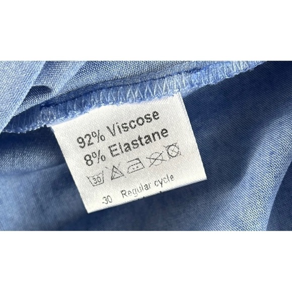 Angel Apparel Womens Sz M Blue Lace Swing Blouse & Tank Top Shell 2pc Set - Picture 13 of 13